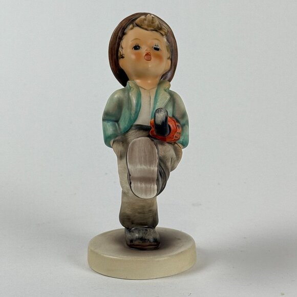 Goebel Hummel Merry Wanderer Boy Porcelain Vintage Figurine 1957-63 TMK 3 - Picture 4 of 6